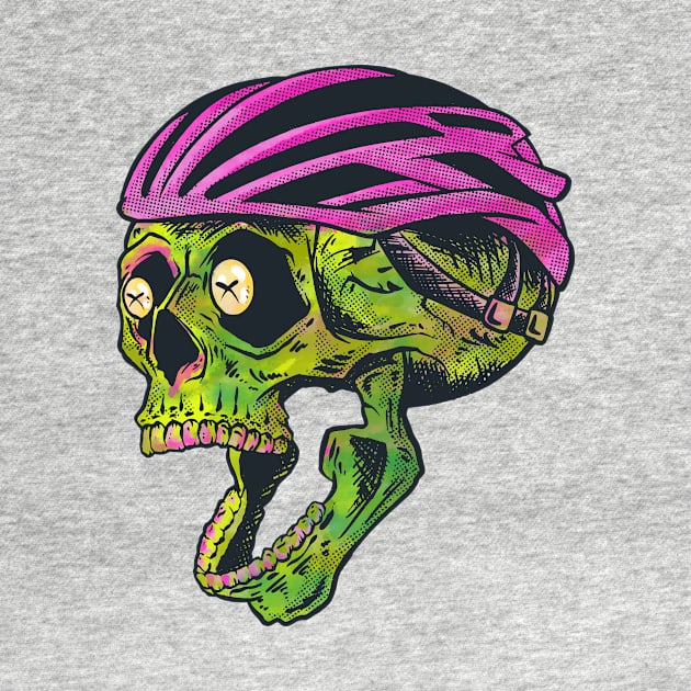 Bike Messenger Skull Illustration by SLAG_Creative